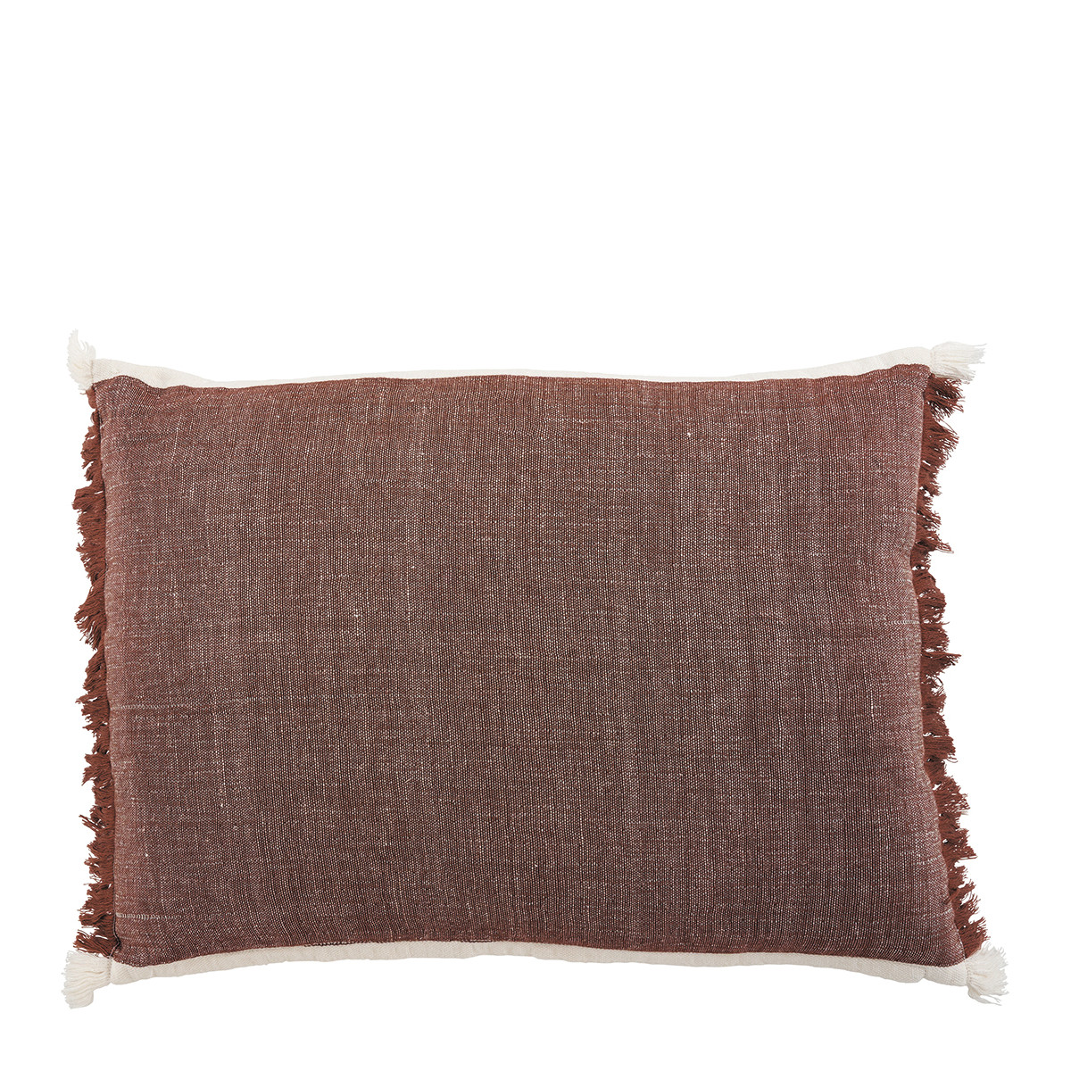 Coussin en coton et en lin, BLANC D’IVOIRE