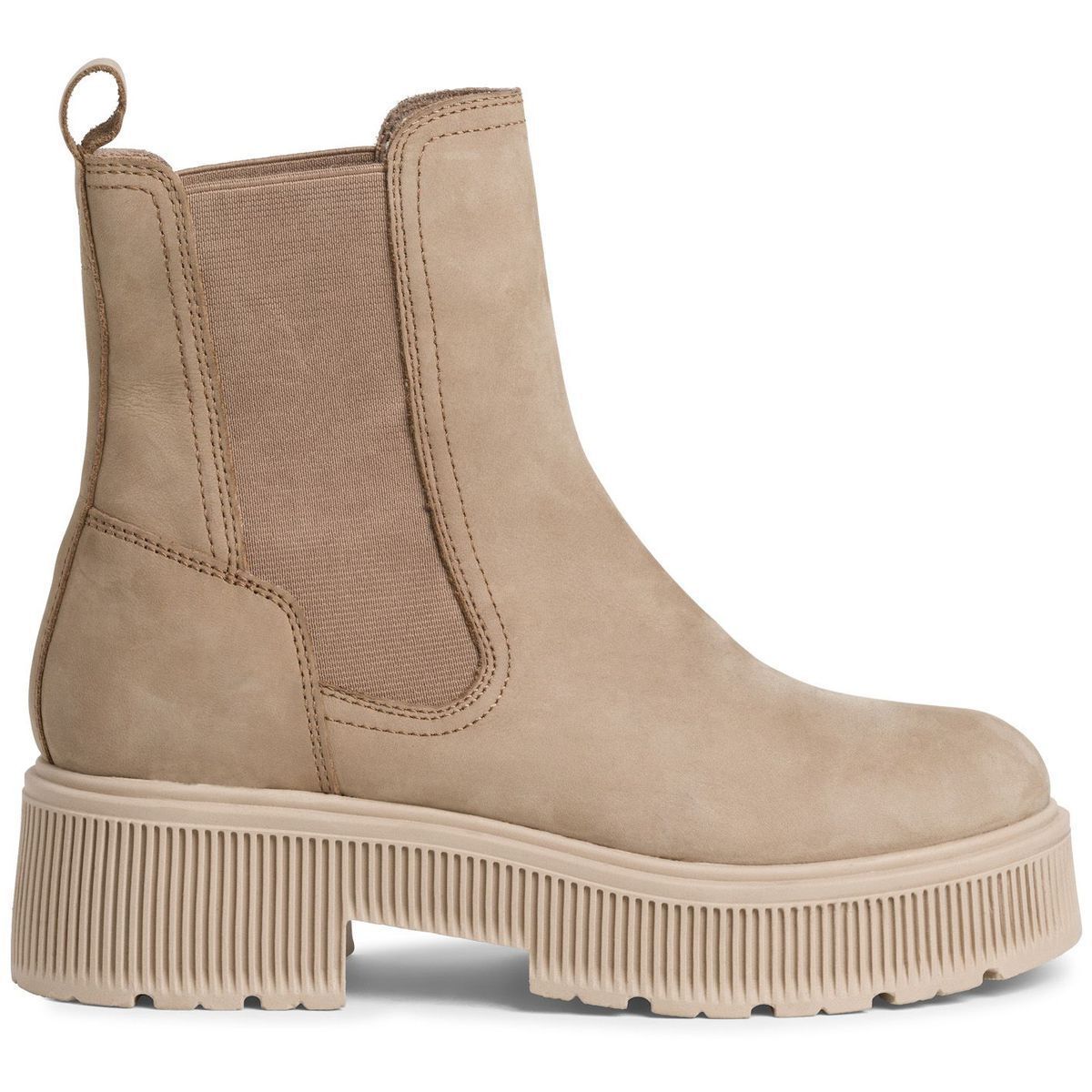 Boots femme nubuck beige La Redoute