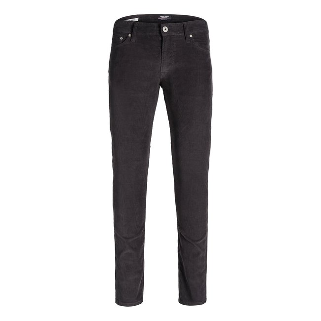 Glenn cotton corduroy trousers in slim fit, black, Jack & Jones | La ...