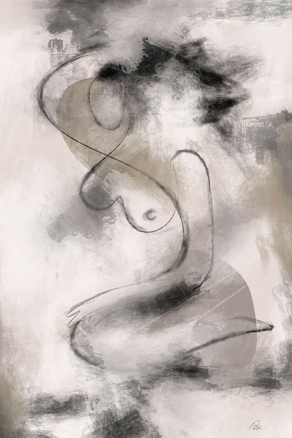 Tableau contemporain eclats de forme, HEXOA
