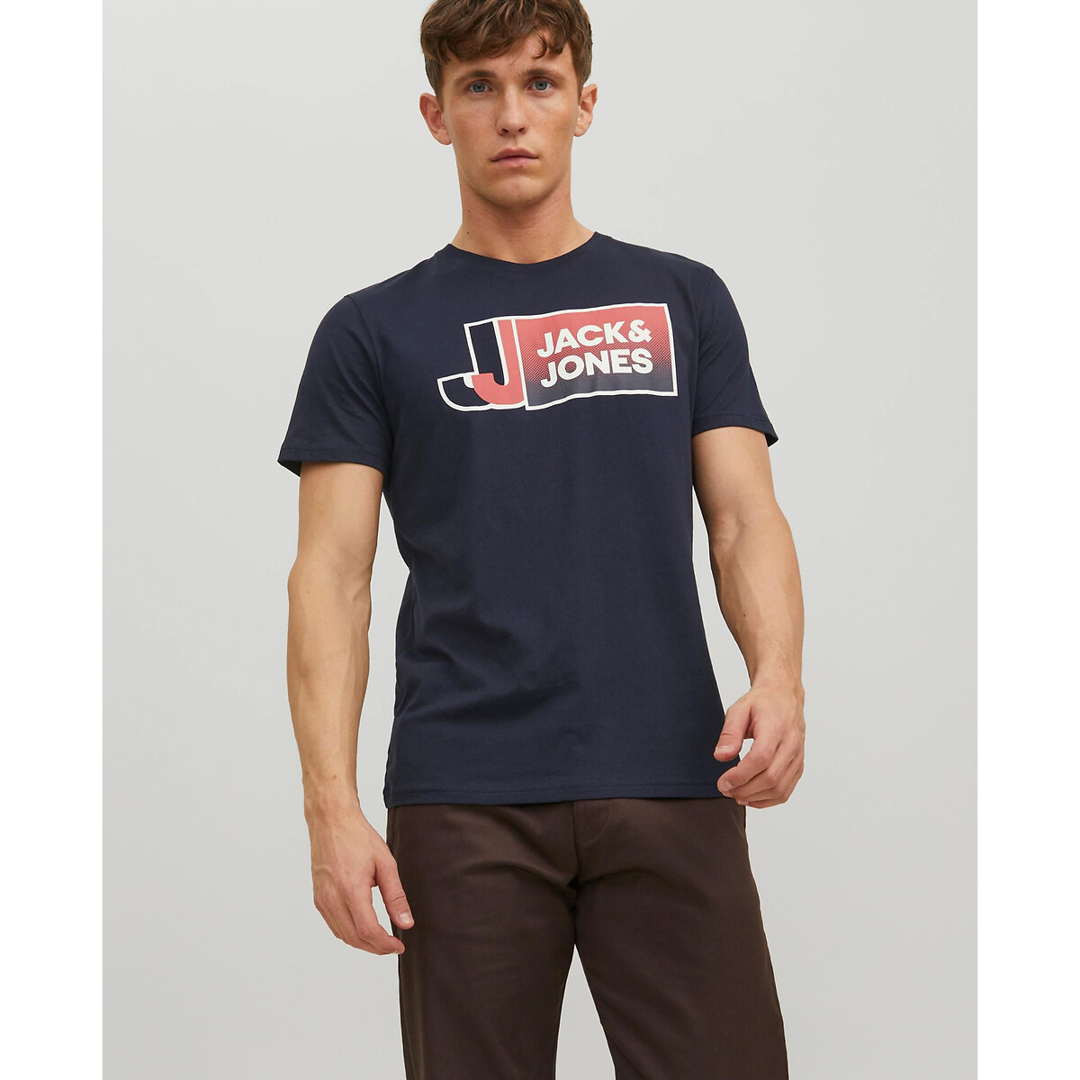 T-shirt logan, runder ausschnitt marine La Jones | Redoute Jack 