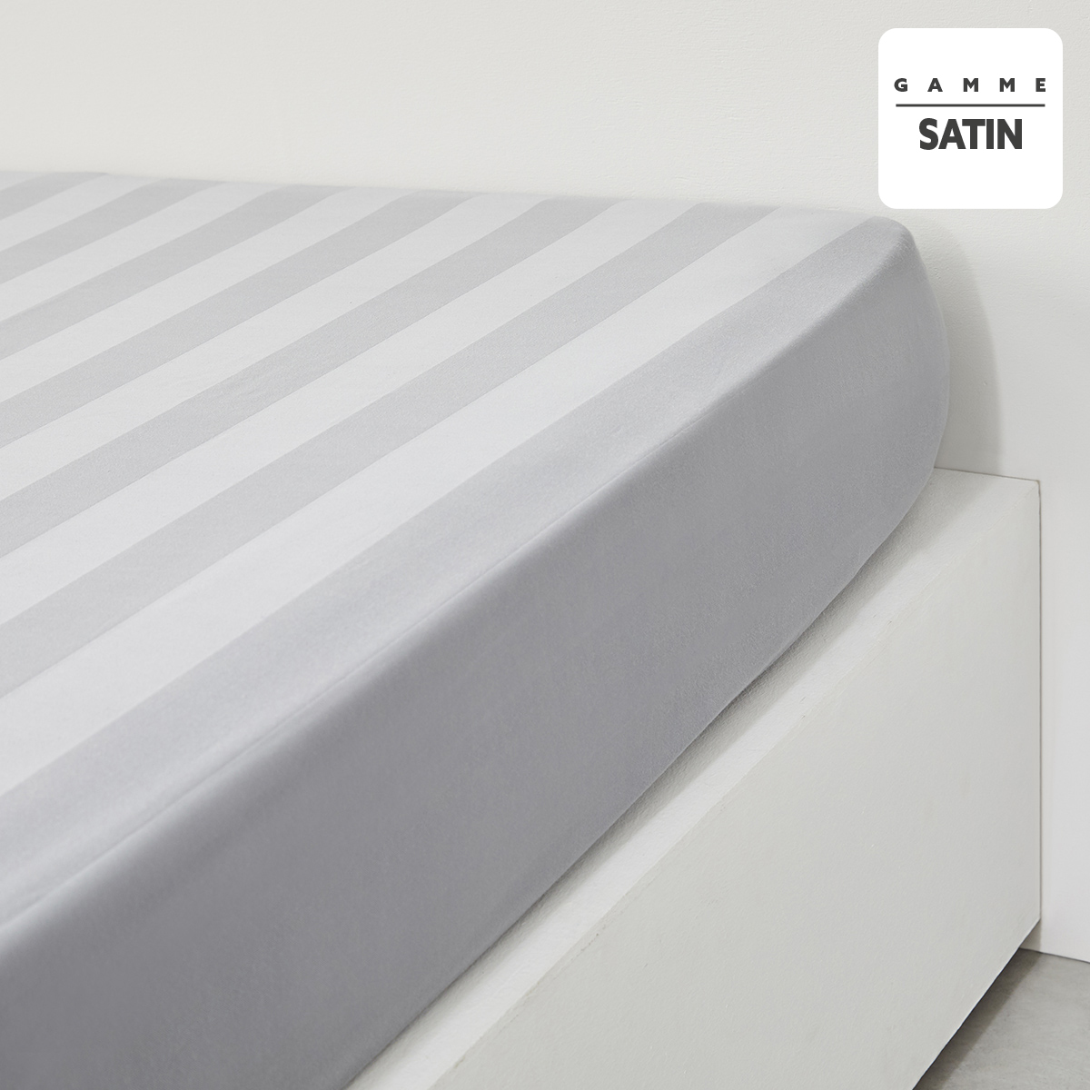 Drap housse 2 personnes uni coton grand bonnet PRESTIGE, TODAY