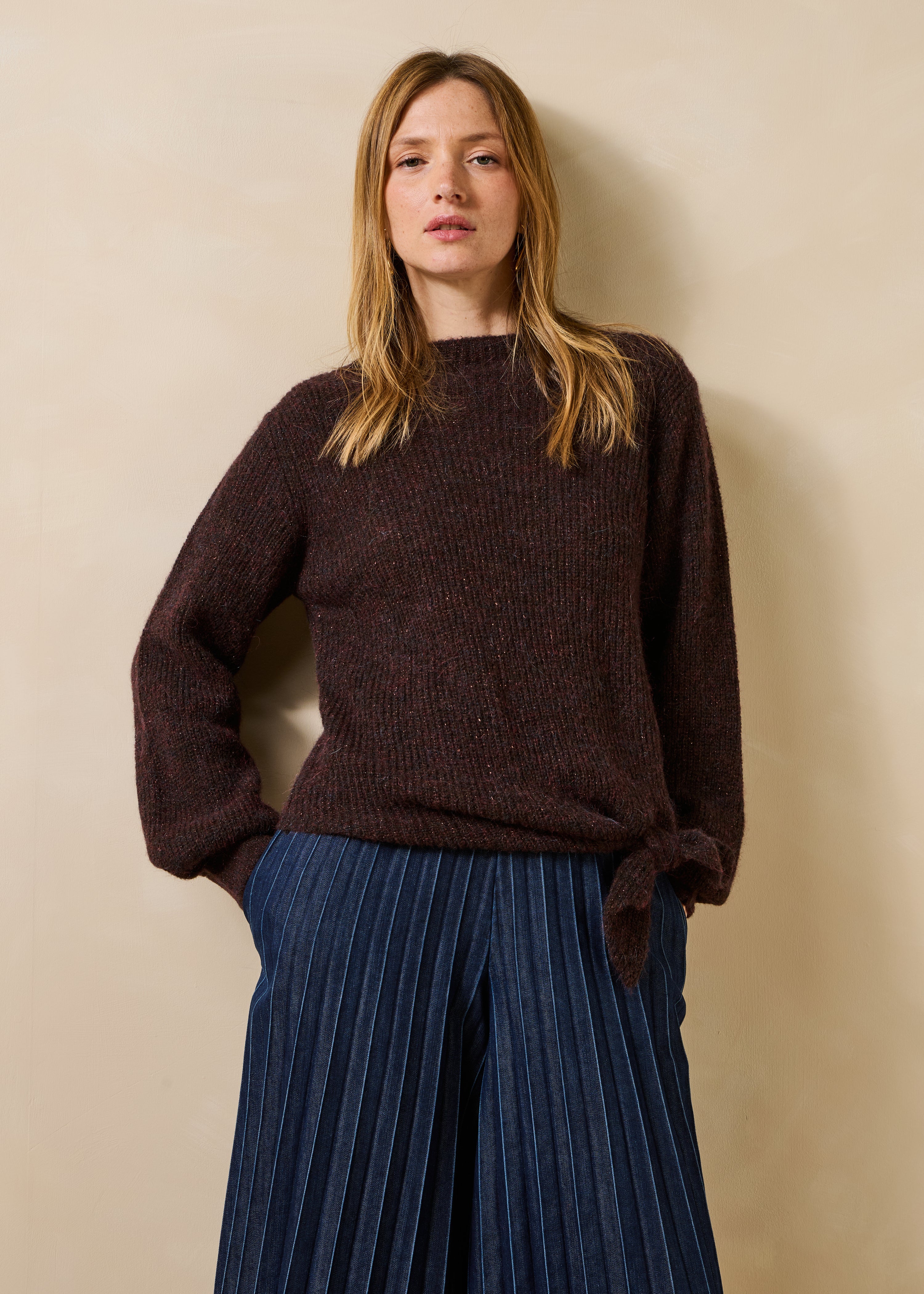Pull manches longues col montant, LA FEE MARABOUTEE