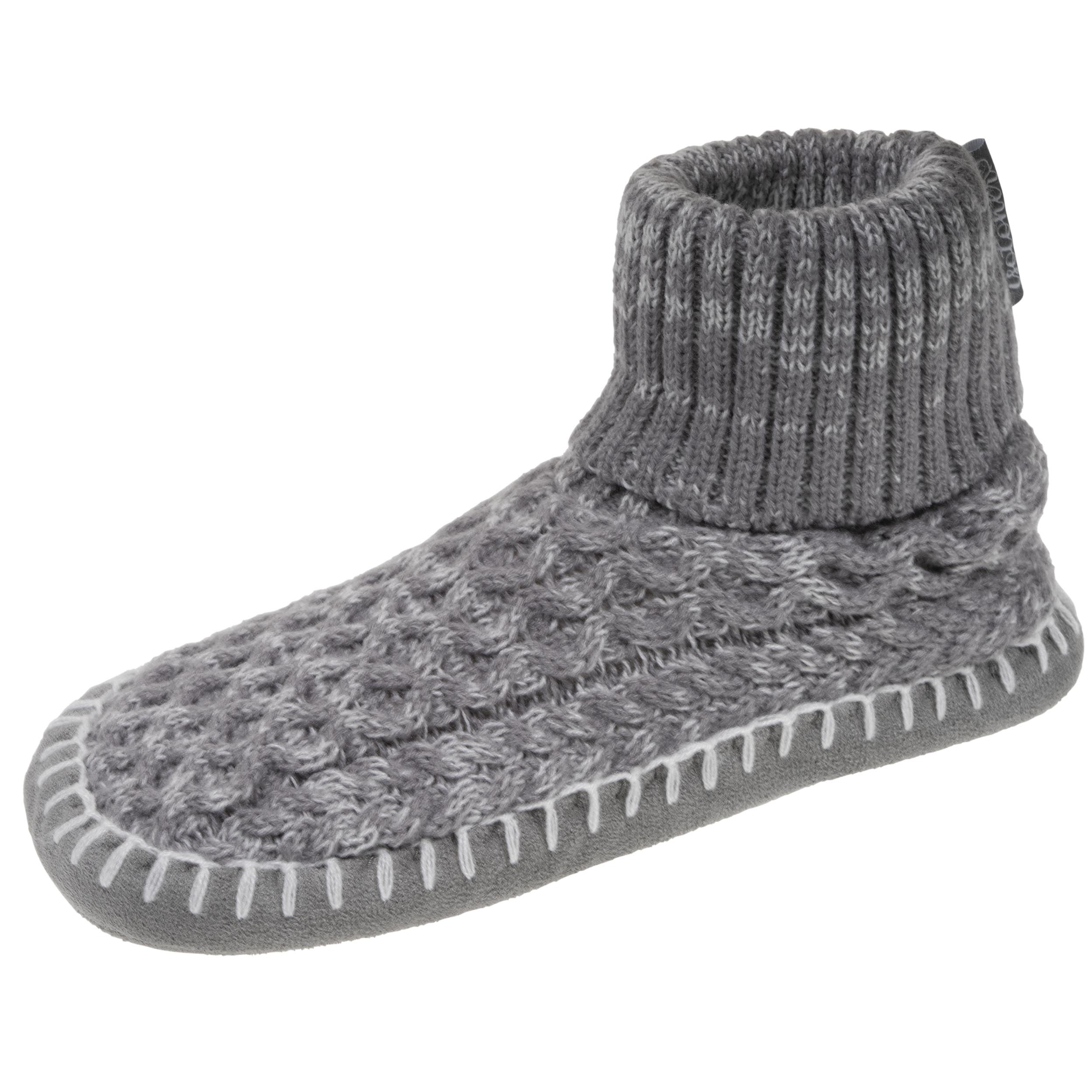 Chaussettes d'intérieur maille torsadée, picots antidérapants, ISOTONER