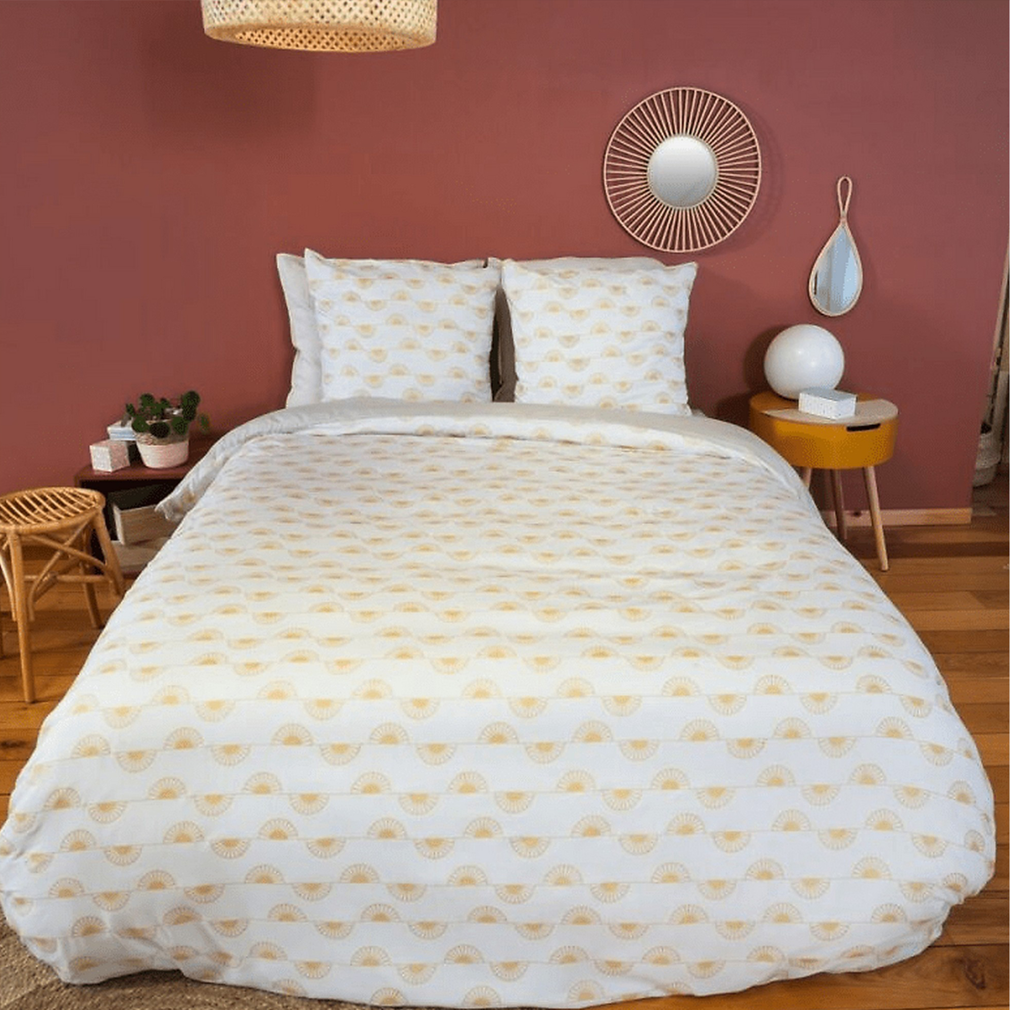 Parure de lit - housse de couette avec taies en microfibre, EDEN