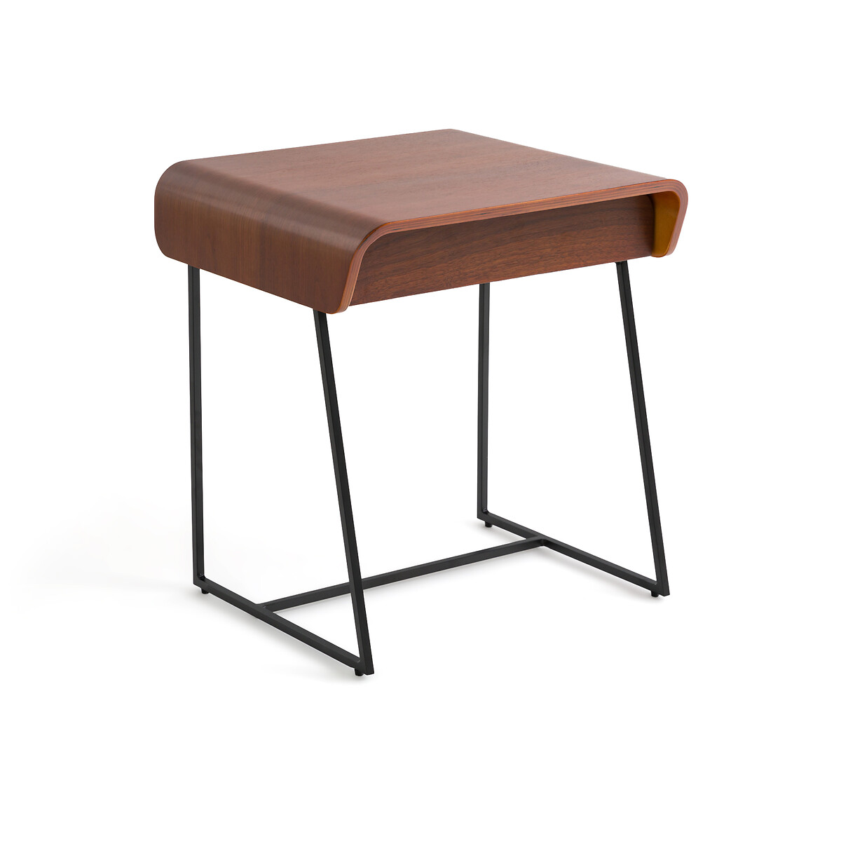 Bardi Walnut Bedside Table with Drawer, designed by E. Gallina