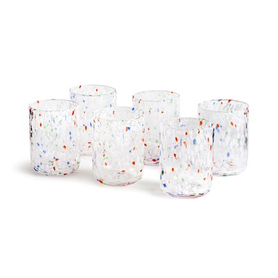 Set of 6 Dotio Speckled Glass Tumblers LA REDOUTE INTERIEURS