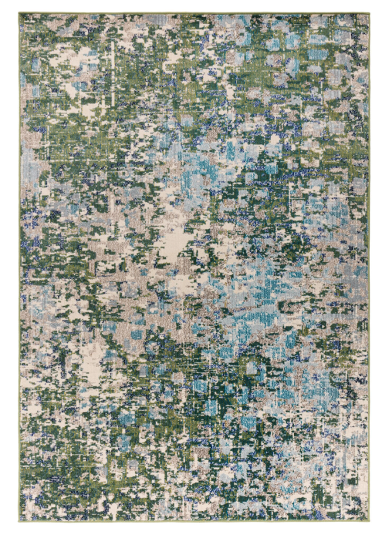 Tapis vert tissé plat moderne BOSCAGE, NOVATREND