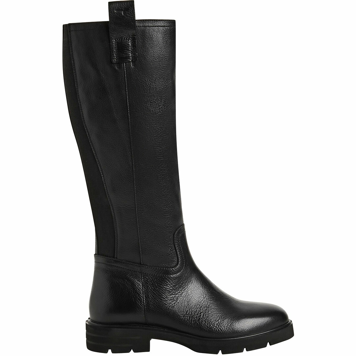 Leather Flat Calf Boots, TAMARIS