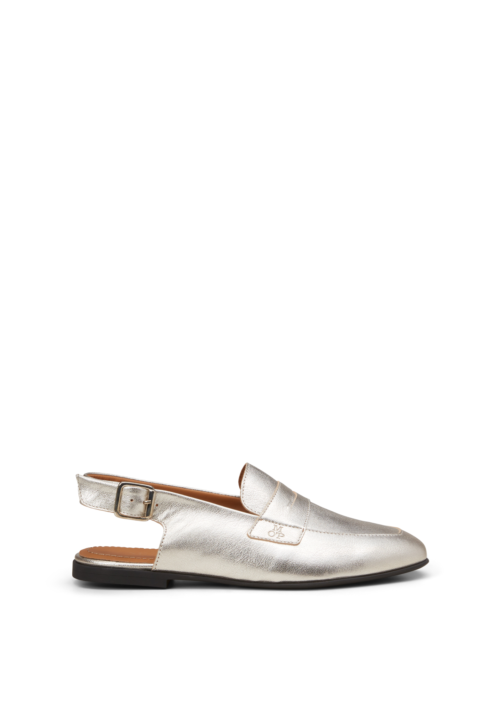 Mocassin slingback en cuir de vache raffiné, MARC O'POLO