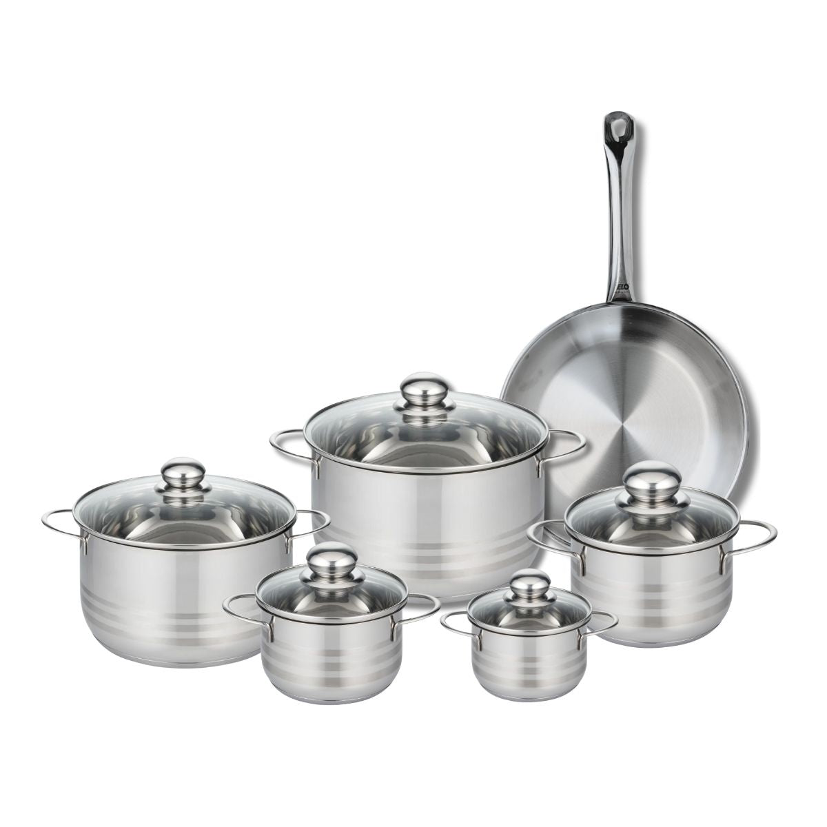 1 poêle 28cm + 5 faitouts 12/14/16/20/24cm PROFI BRILLANT, ELO