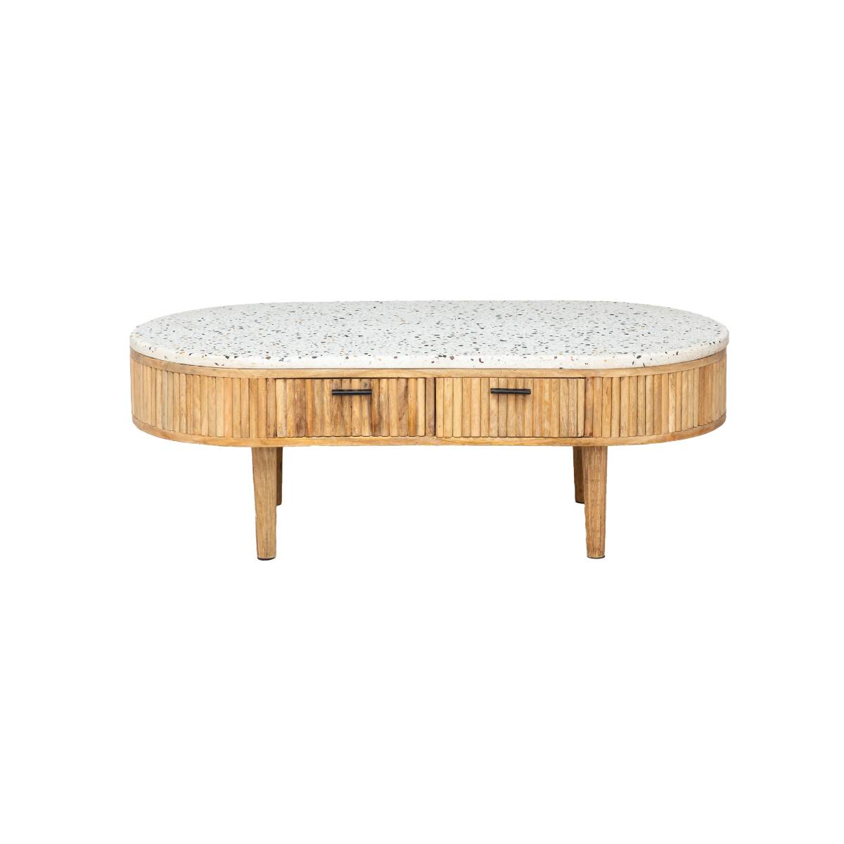Table basse en terrazzo ovale AMBRINE, MADE IN MEUBLES