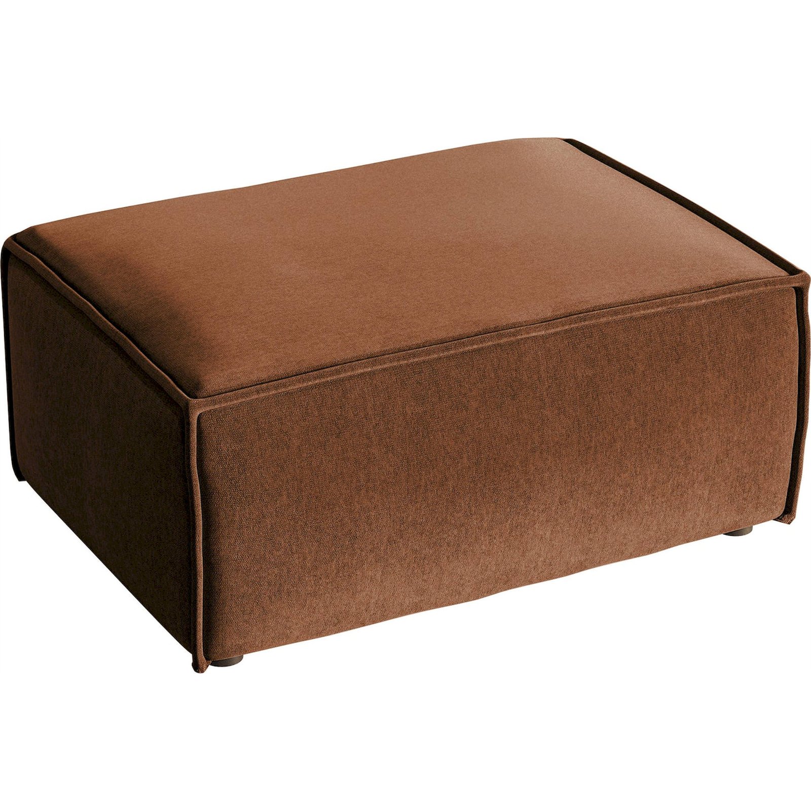 Pouf rectangulaire en tissu côtelé COPERTINO, RECOLLECTION