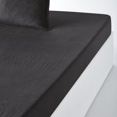 Linot 100% Washed Linen Fitted Sheet for Deep Mattresses (30cm) LA REDOUTE INTERIEURS