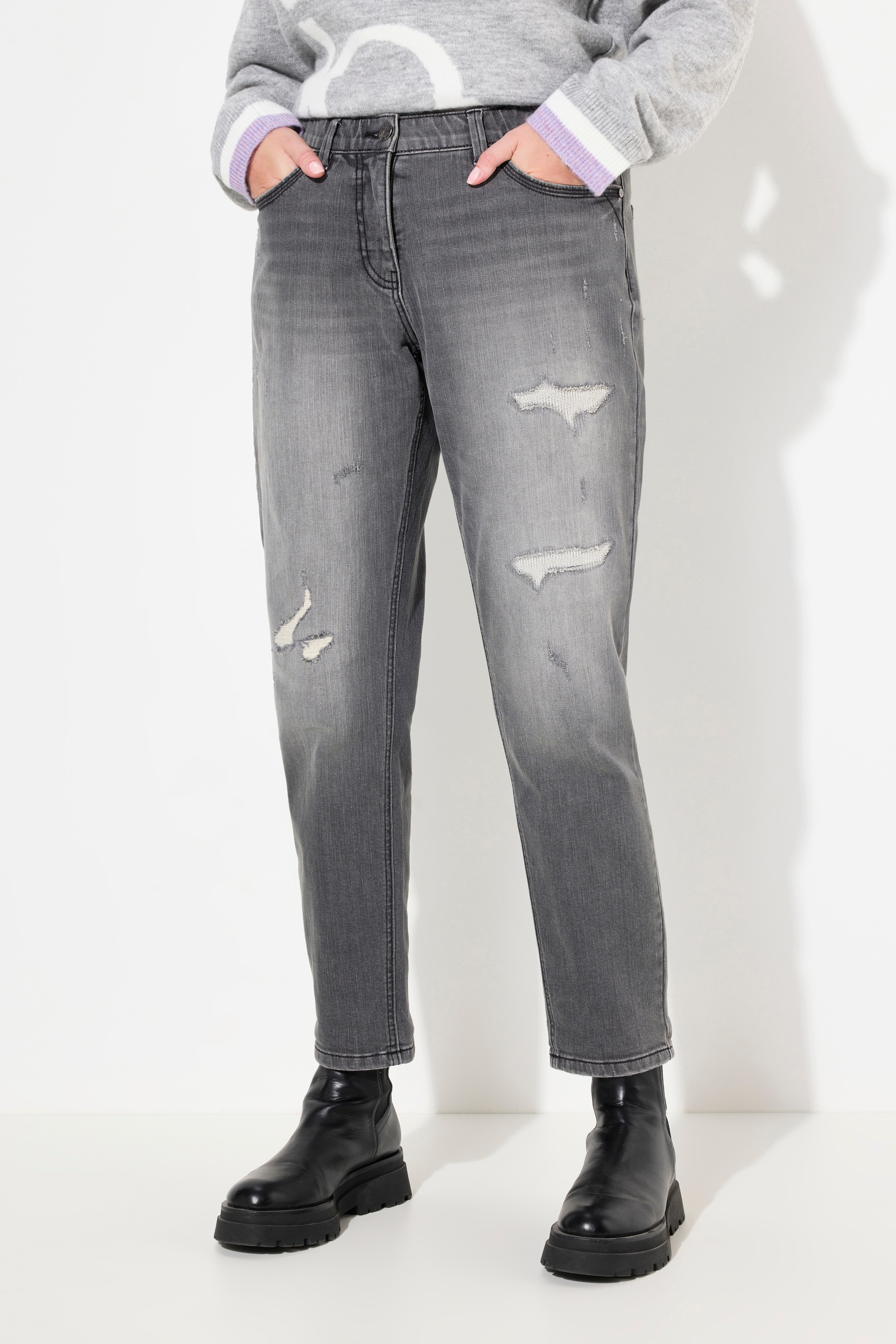 Jean Boyfriend en tissu stretch, ULLA POPKEN