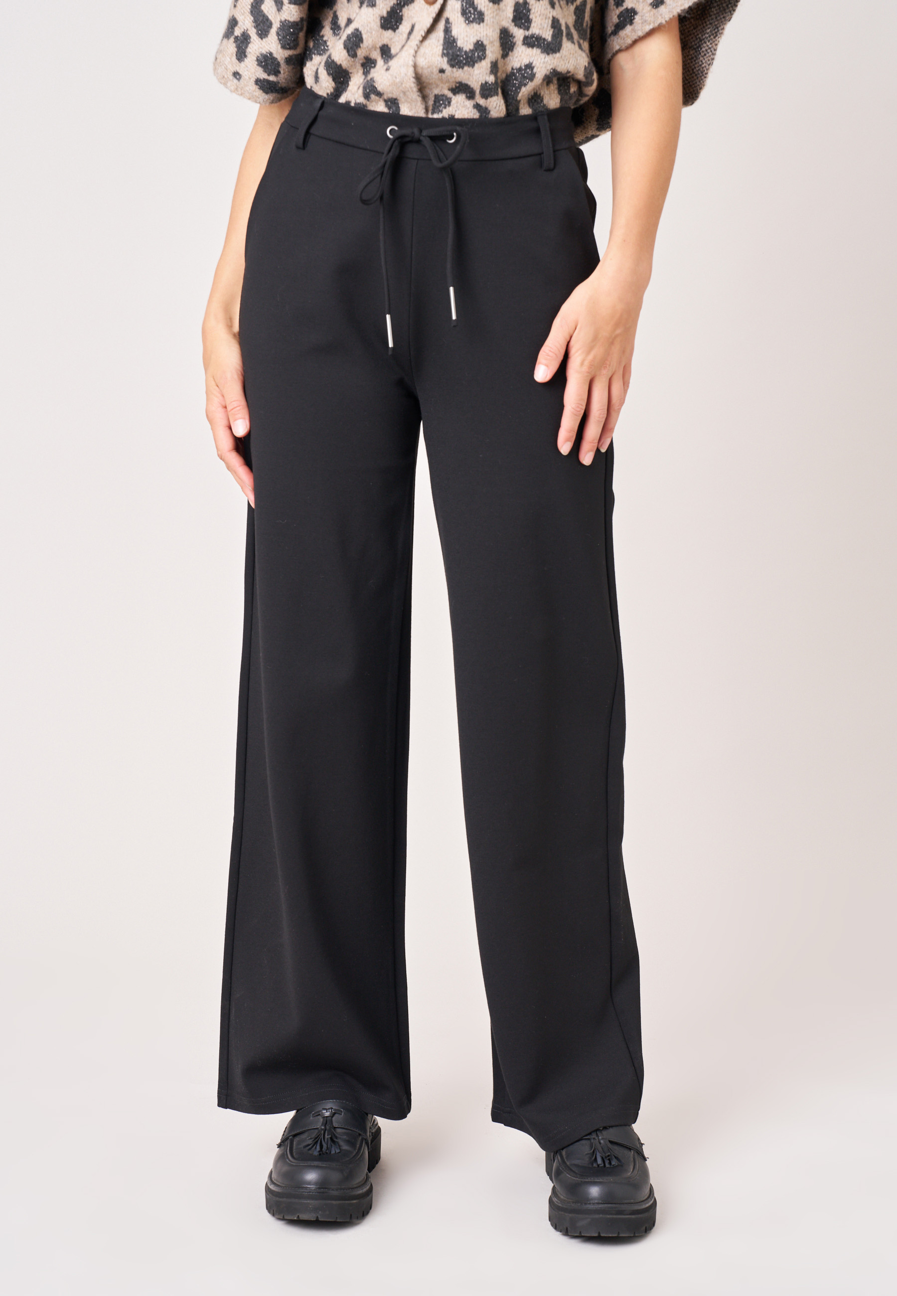 Pantalon large femme en maille interlock NOA, DEELUXE