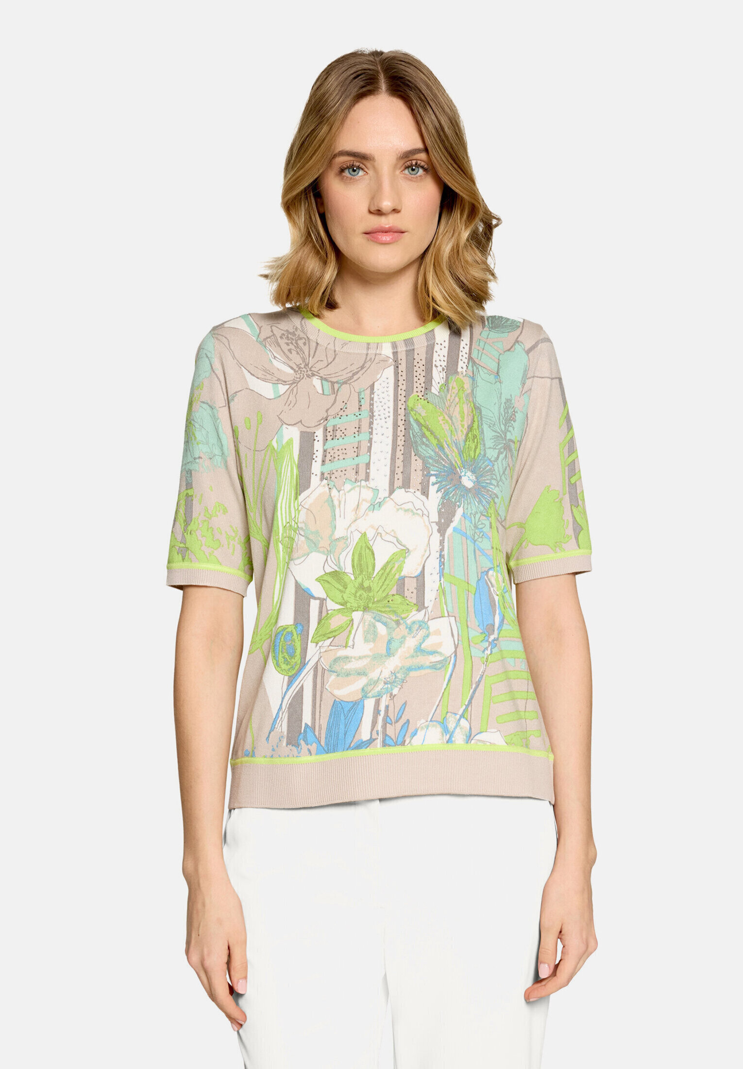 Pull-over en fine maille à impression, BETTY BARCLAY