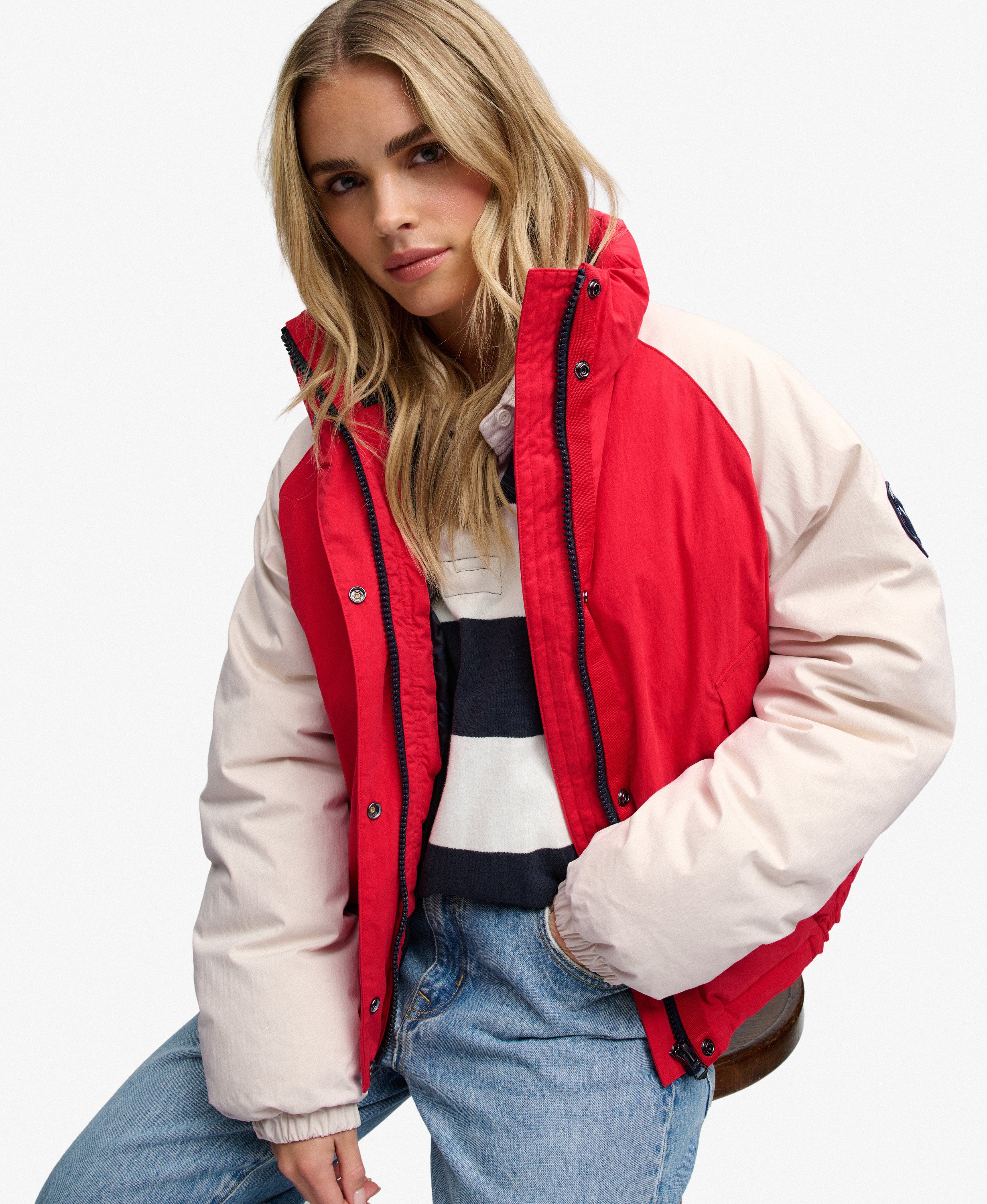 Veste Matelassée en Coton Coupe Décontractée, SUPERDRY