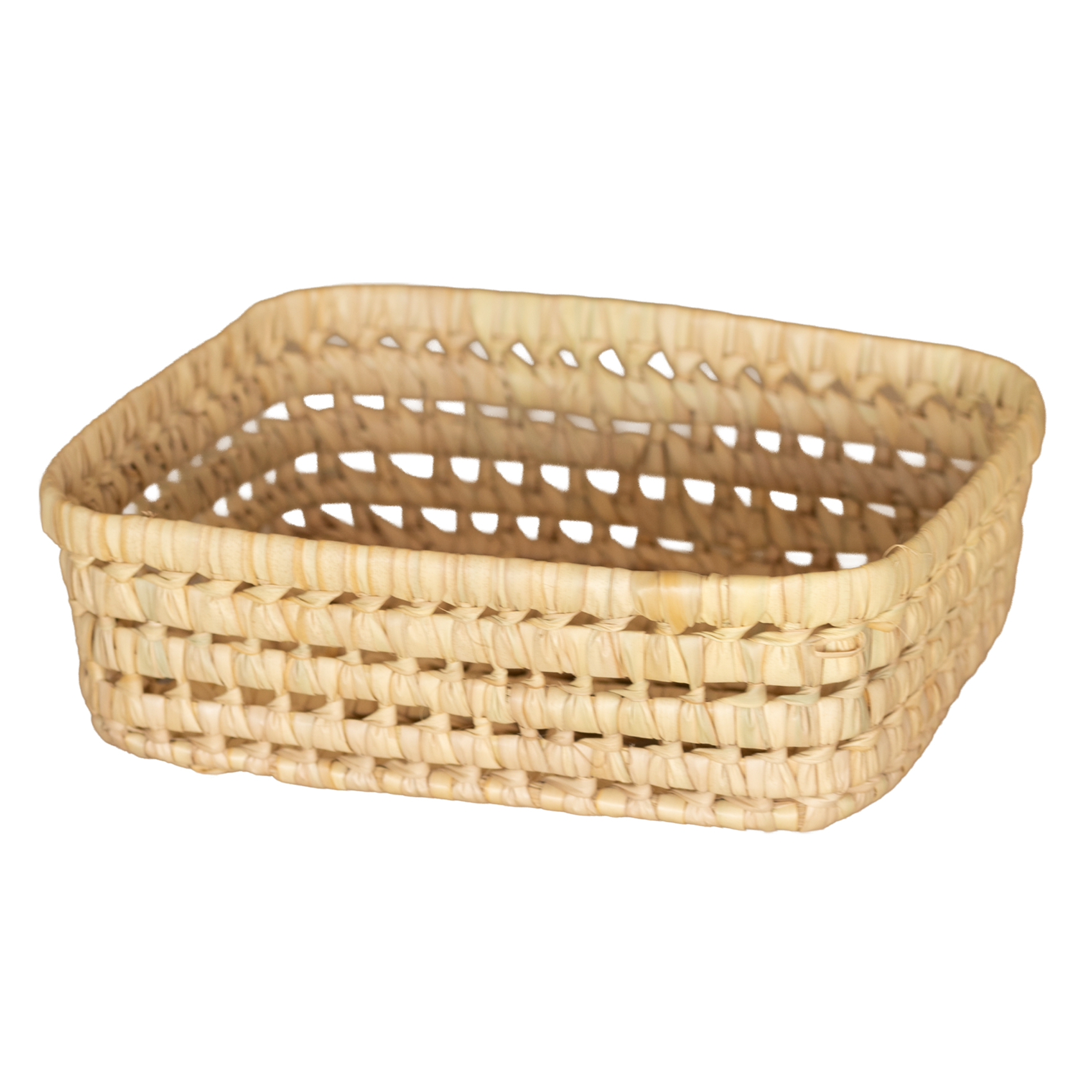 Panier rectangle en feuille de palmier - LOJI, HOME MAISON