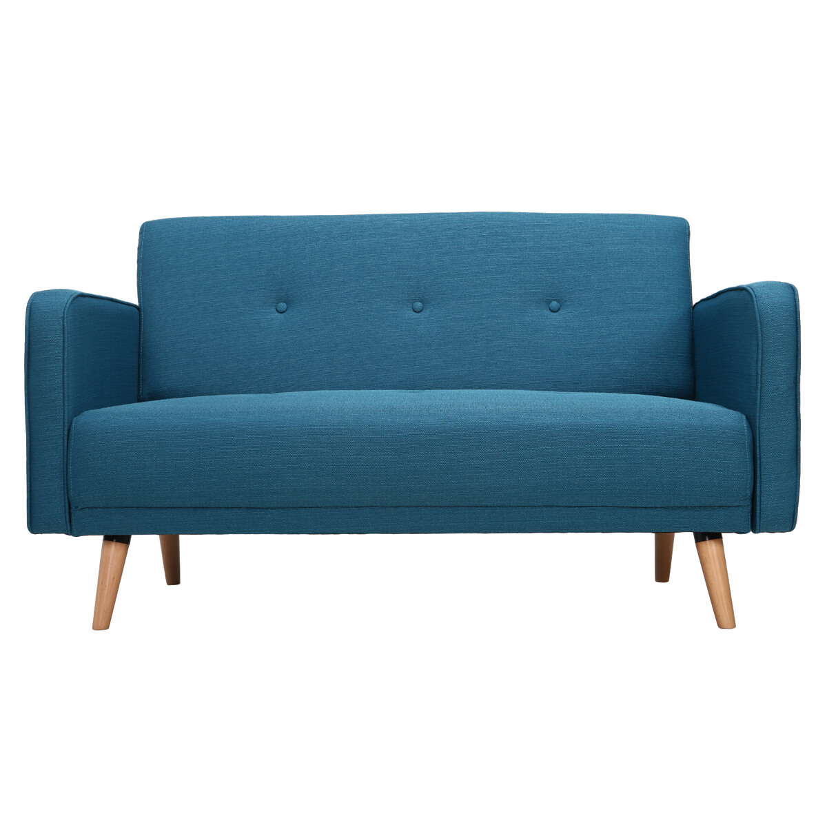 Canapé scandinave 2 places en tissu et bois ULLA, MILIBOO