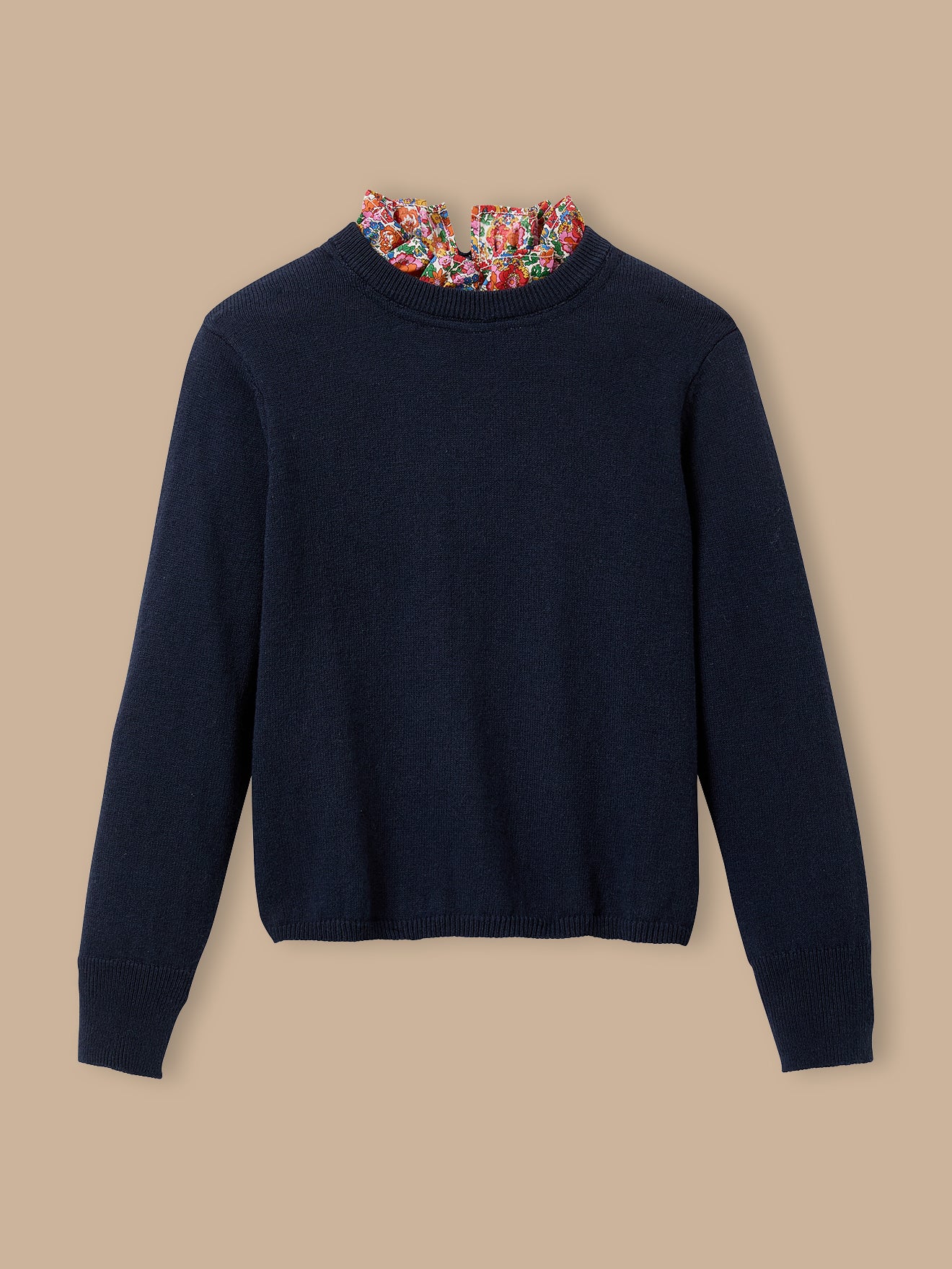Pull col en tissu Liberty, CYRILLUS