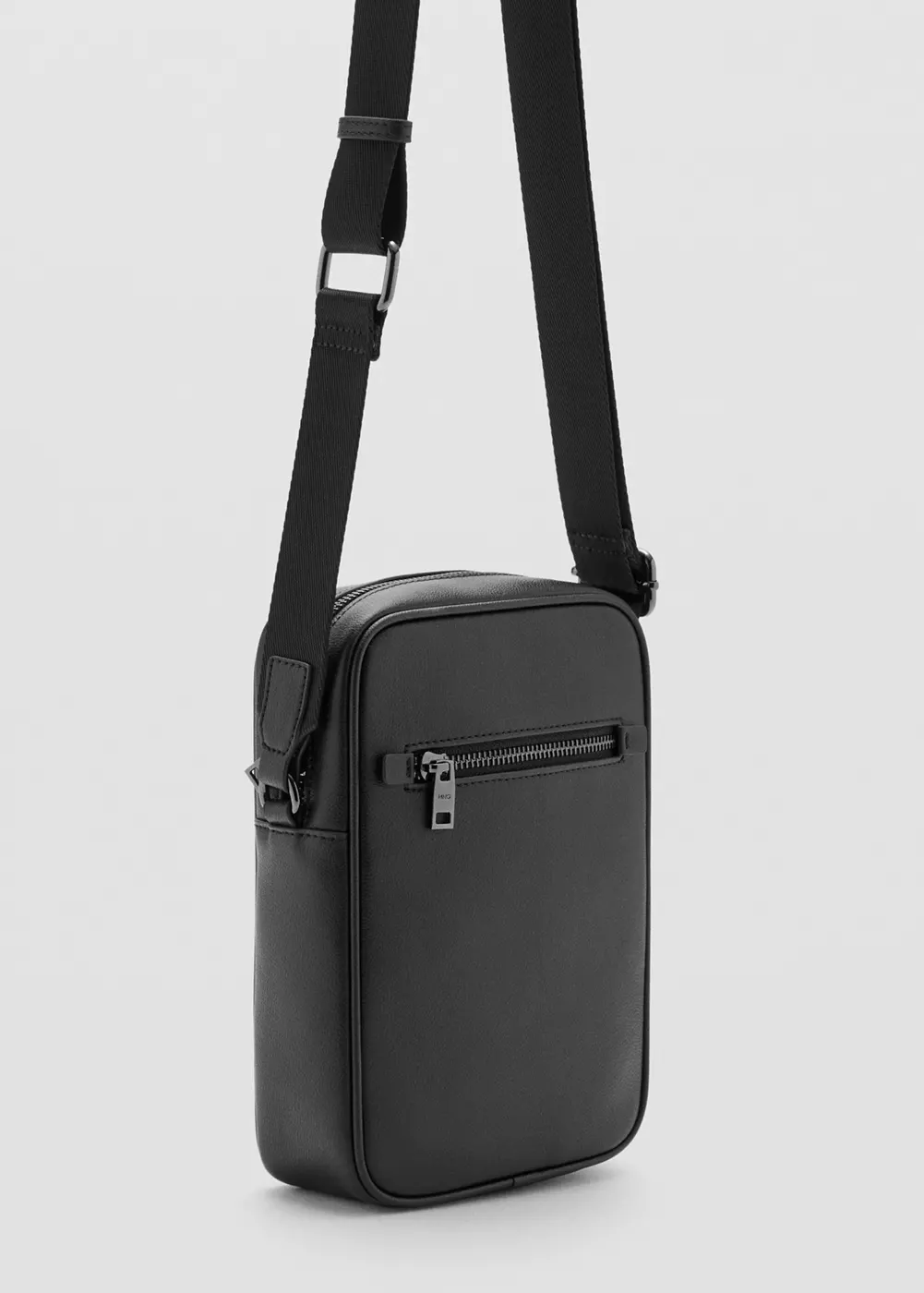Sac cuir fermeture Éclair, MANGO MAN
