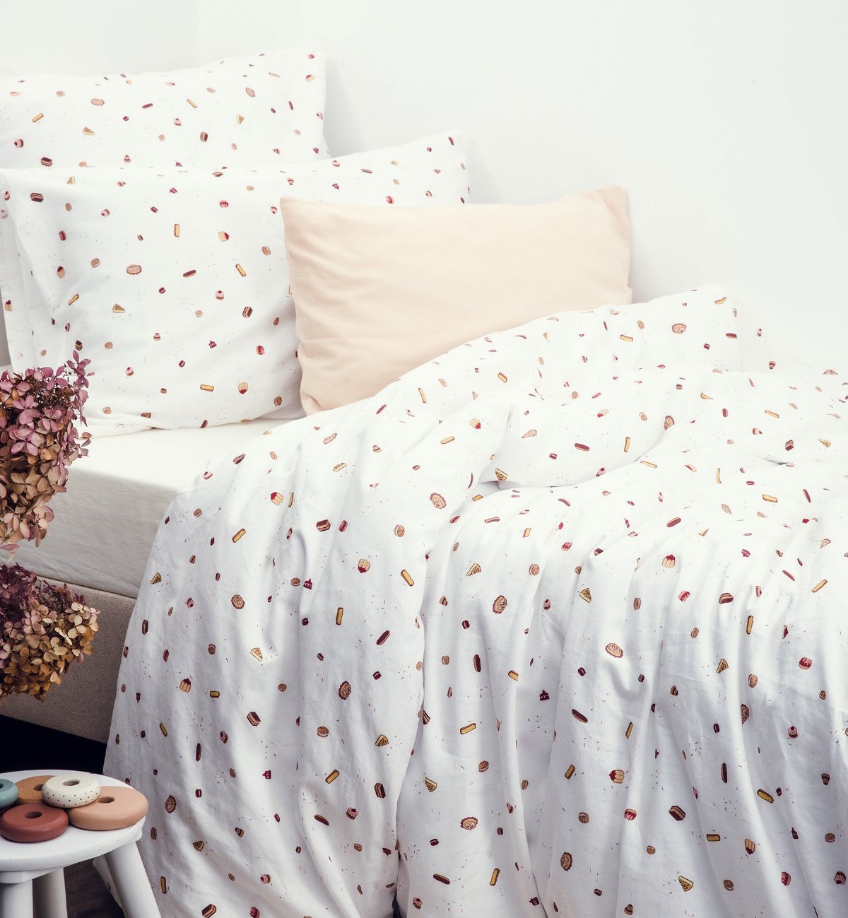 Housse de couette 1 personne en coton bio, GOURMANDISES, KADOLIS