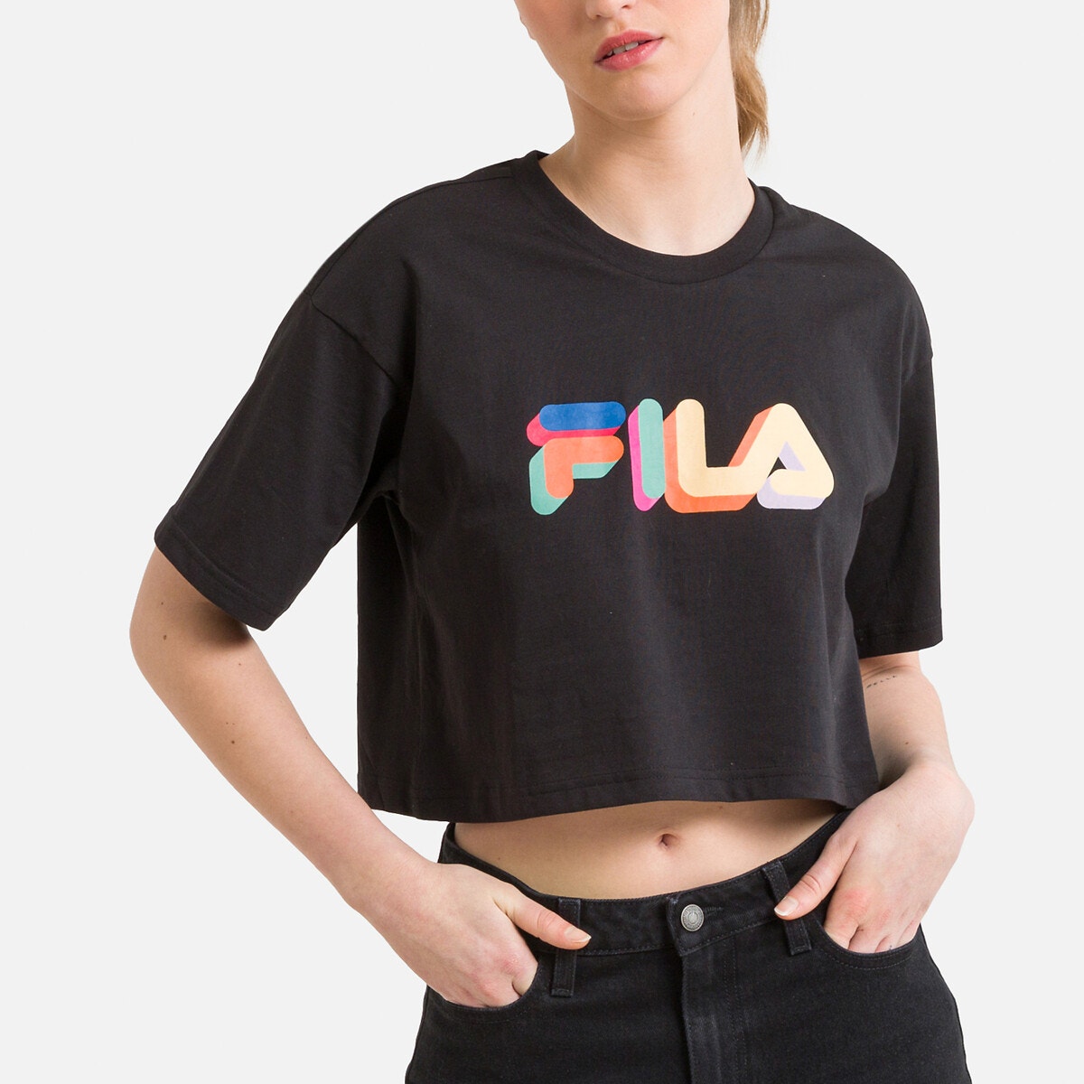 Tee shirt cheap fila noir