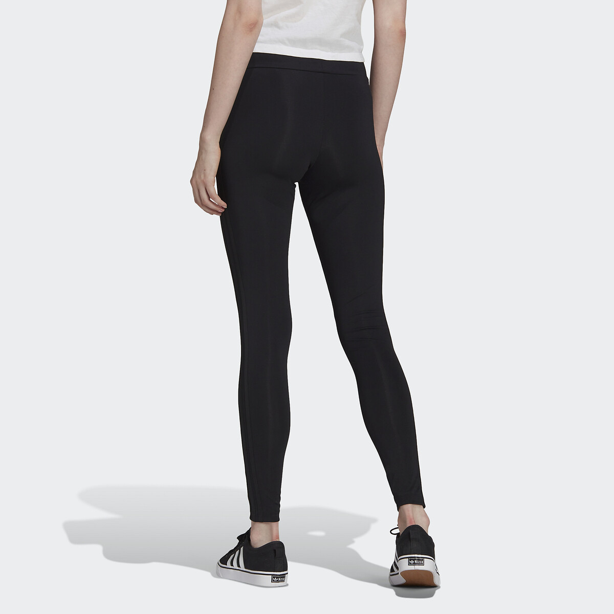 Legging adicolor con sobre tono negro Adidas Originals | La Redoute
