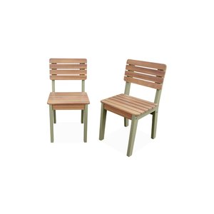 Lot de 2 chaises en bois d'acacia  pour