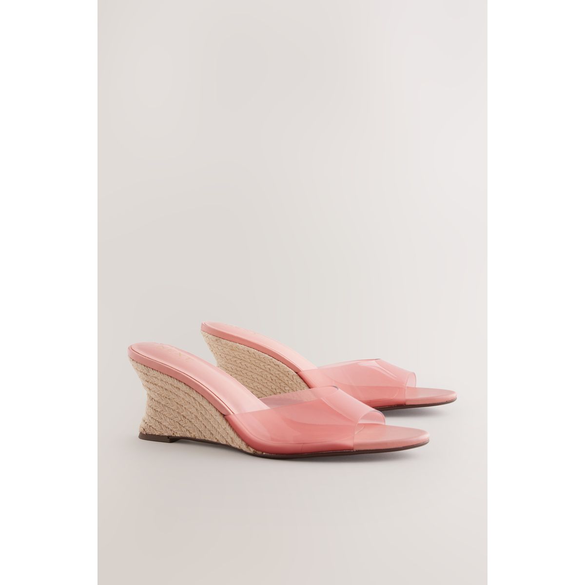 Mules espadrilles compensées à bout rond, NEXT