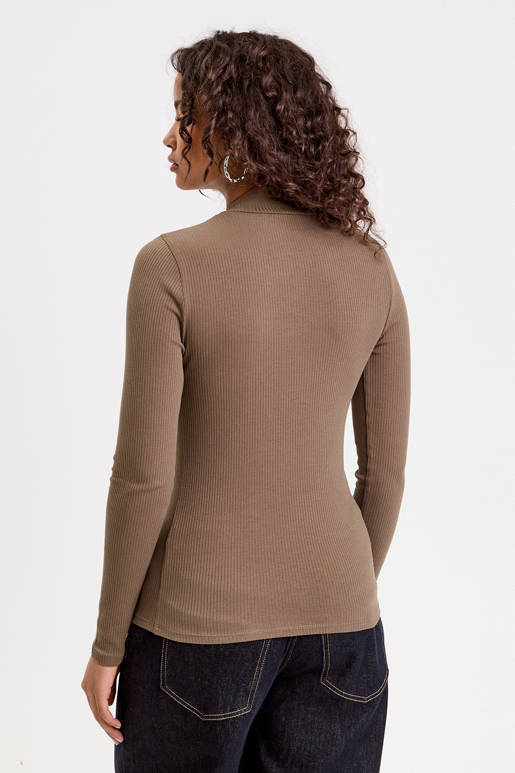 Tee-shirt Femme Cache Cache Marron Beige à Motif Floral - Taille 42/44, Coton Modal, Occasion