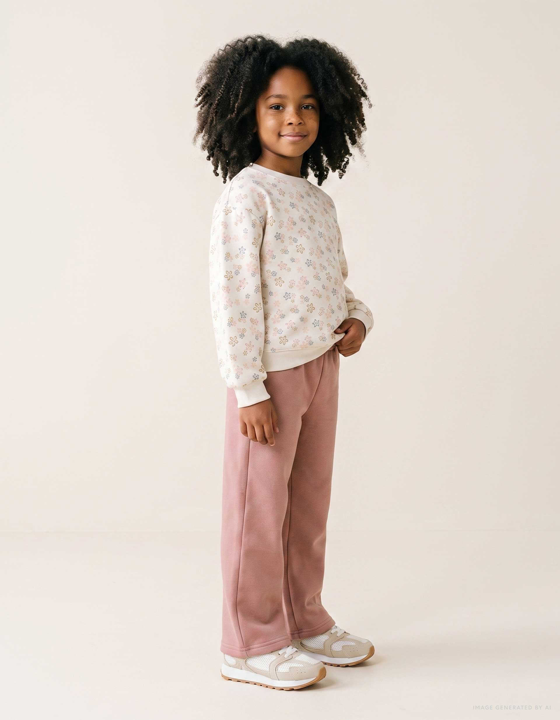 Ensemble de jogging en coton peigné avec imprimé floral, ZIPPY