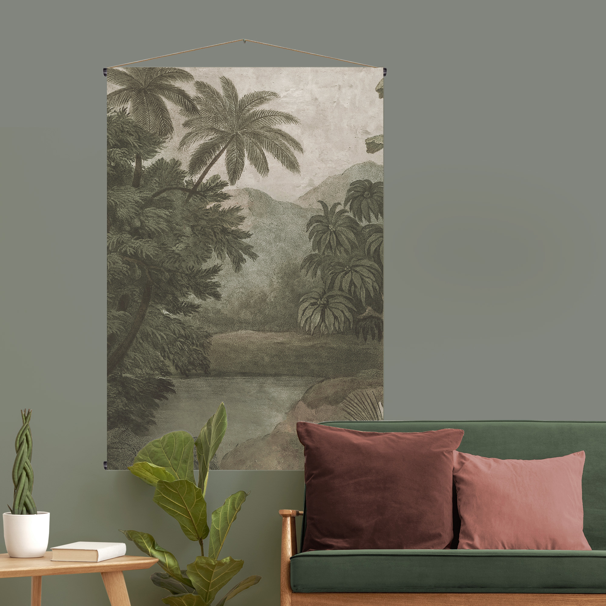Kakemono tissu Jungle sauvage, ART FOR THE HOME