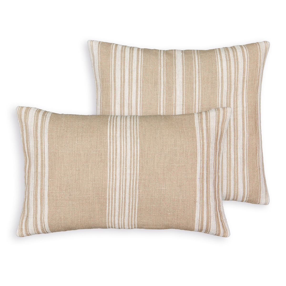 Belaga Striped Square Cotton / Linen Cushion Cover