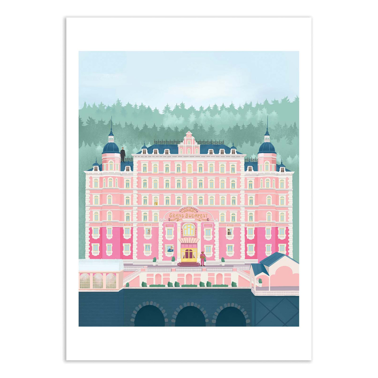 Affiche d'art - The Grand Budapest Hotel - Petra Lizde, WALL EDITIONS