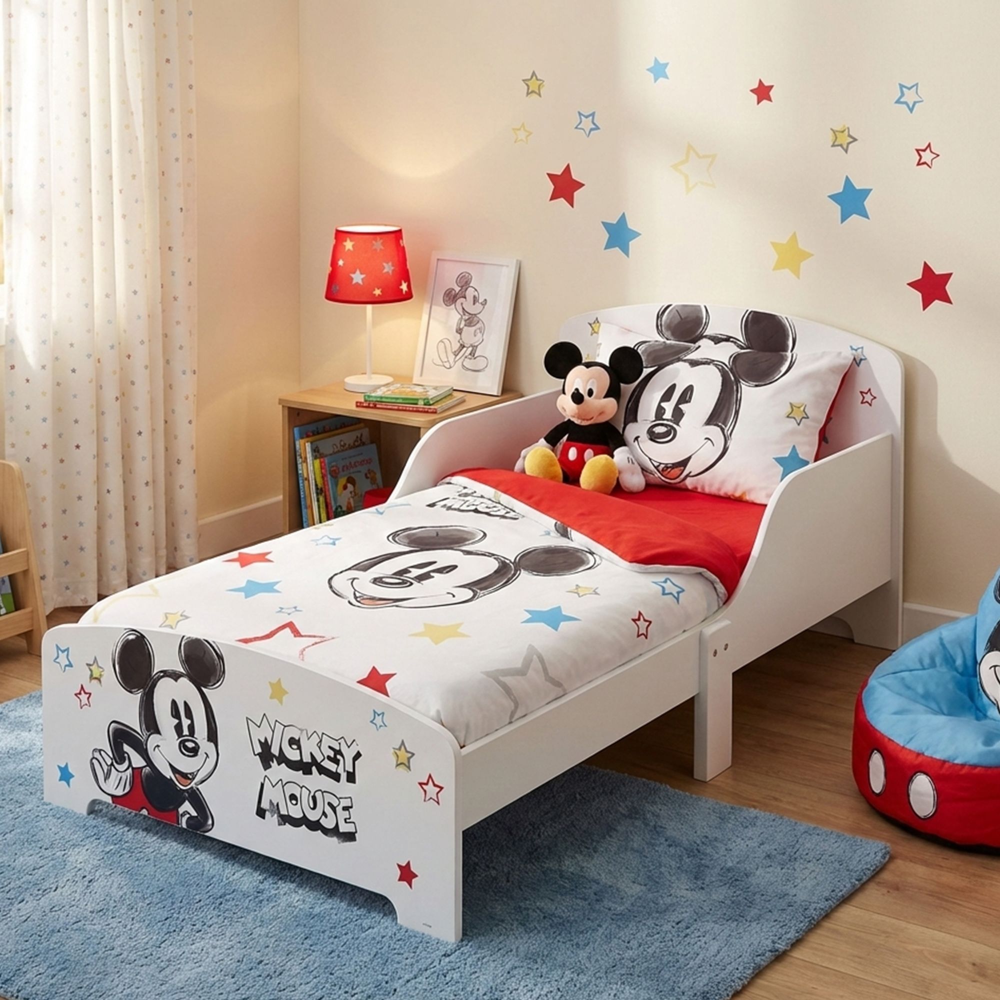 Lit enfant Mickey - MDF blanc, EDEN