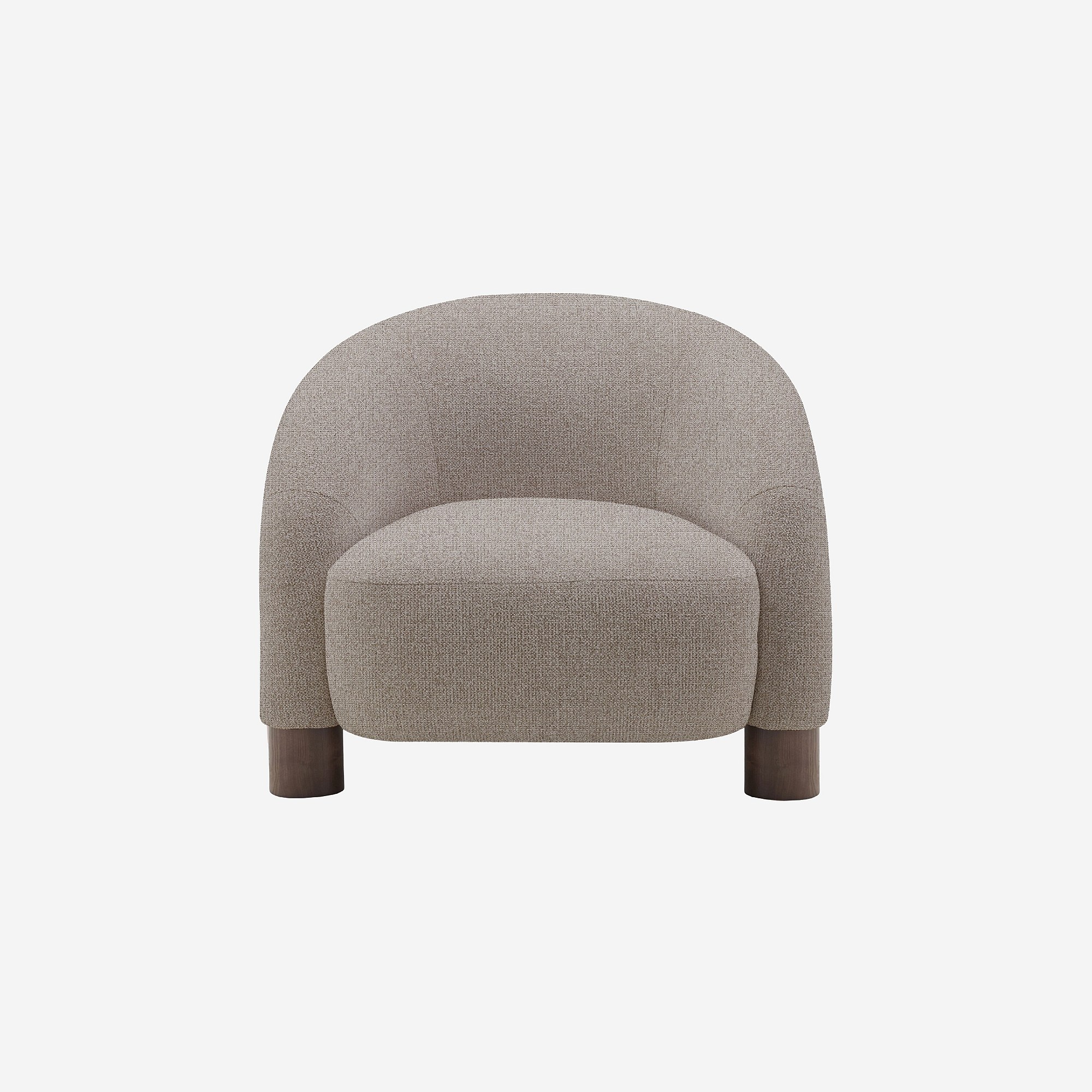 Fauteuil en tissu chenille et pieds en bois GALINA, HABITAT