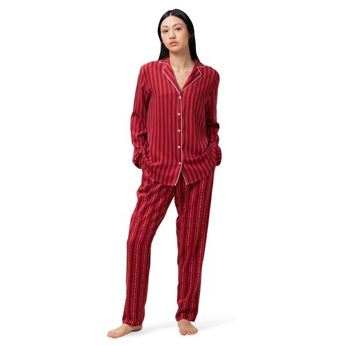 Pyjama mit streifen, boyfriend rot gestreift Triumph | La Redoute