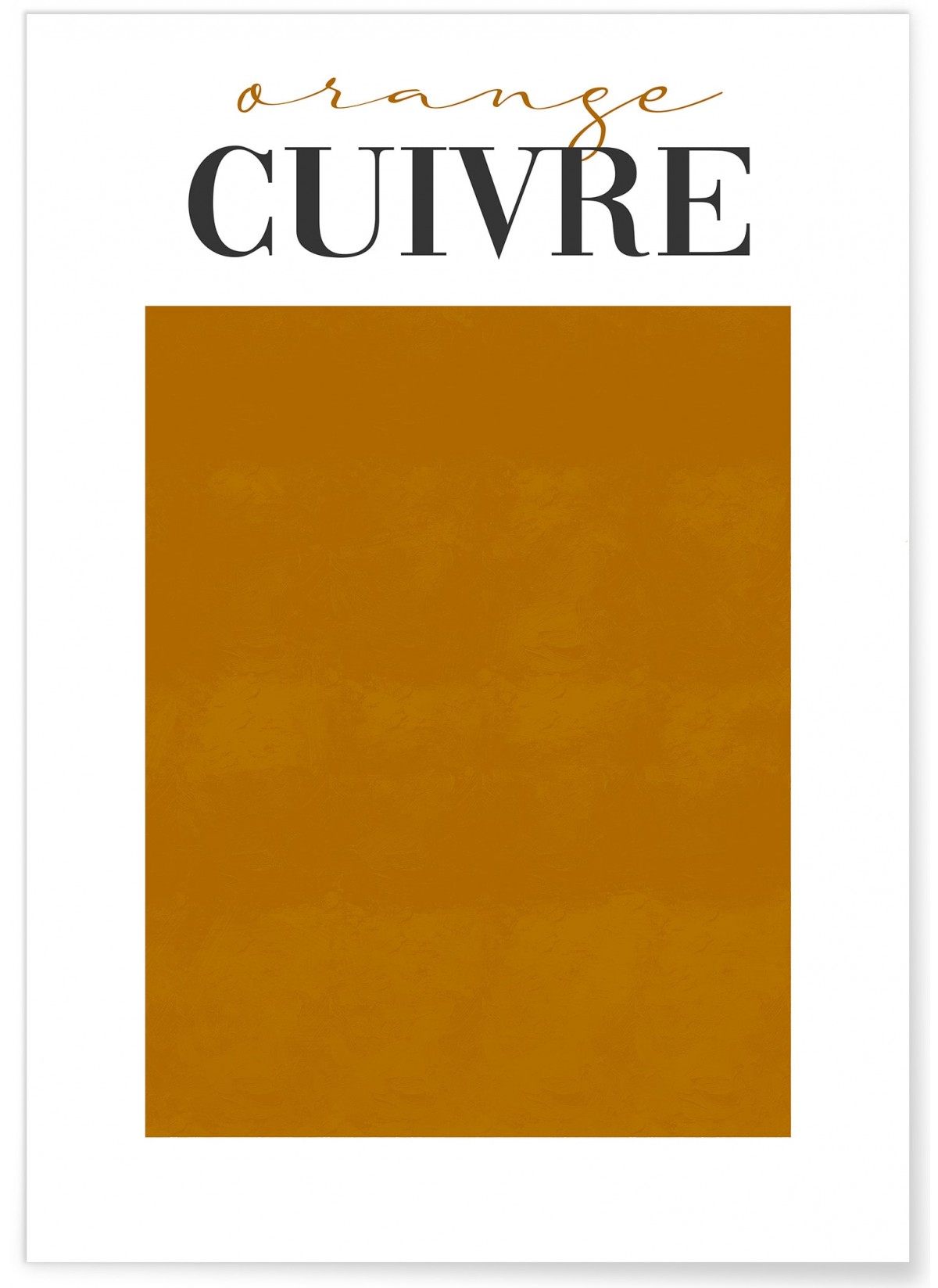 Affiche Orange Cuivré, L'AFFICHERIE