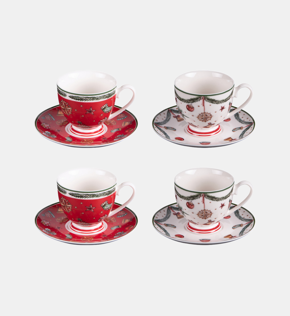 Coffret De 4 Paires Tasses À Thé, TABLE PASSION