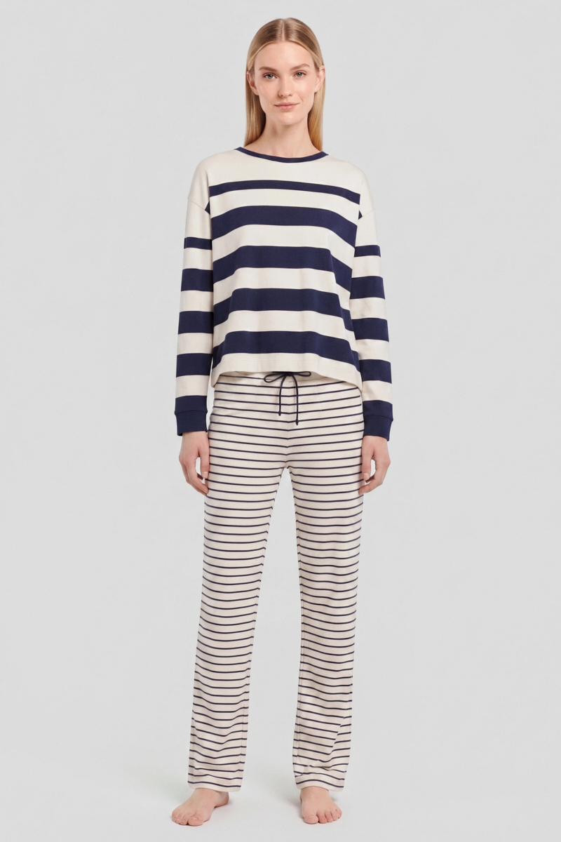 Pyjama rayé long - coton, ARMOR-LUX
