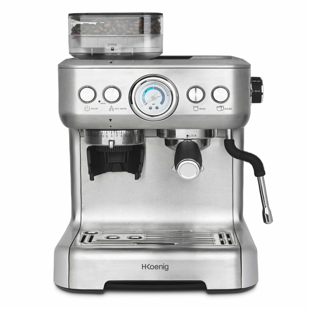 machine à expresso avec broyeur  - expro980, H.KOENIG