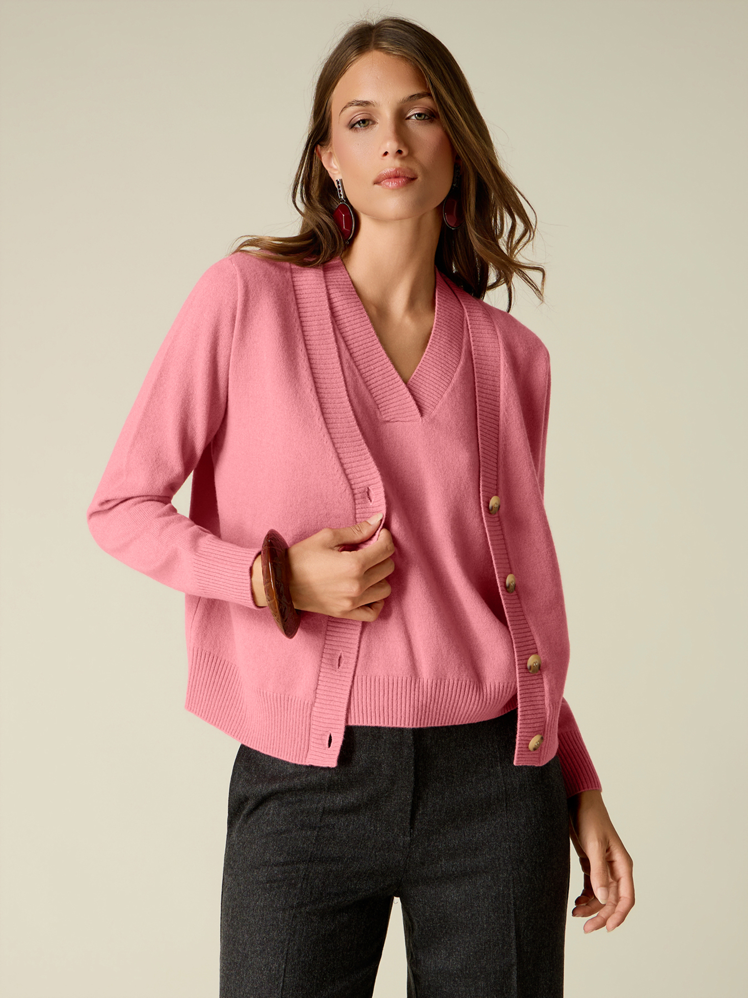 Cardigan à col en V, OLTRE
