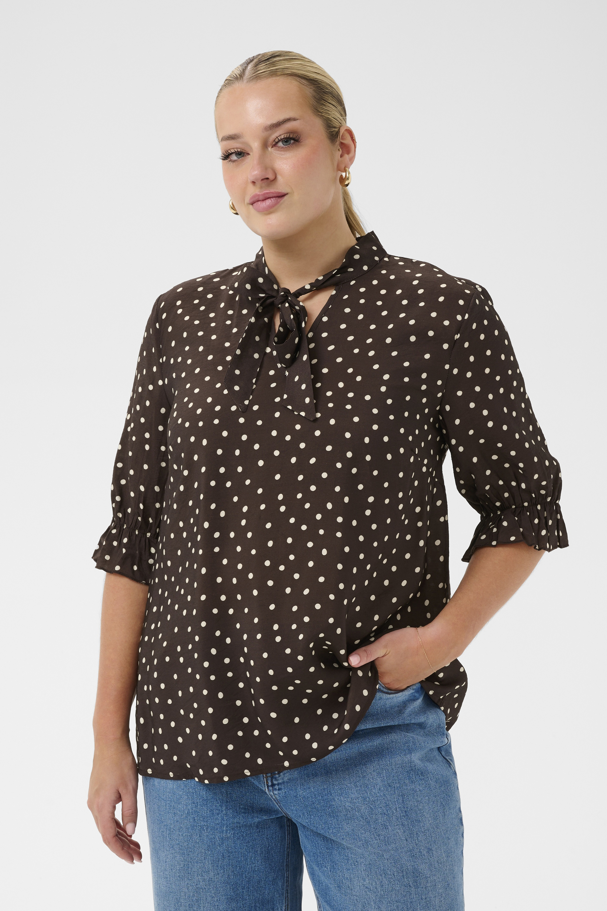 Blouse à manches courtes, KAFFE CURVE