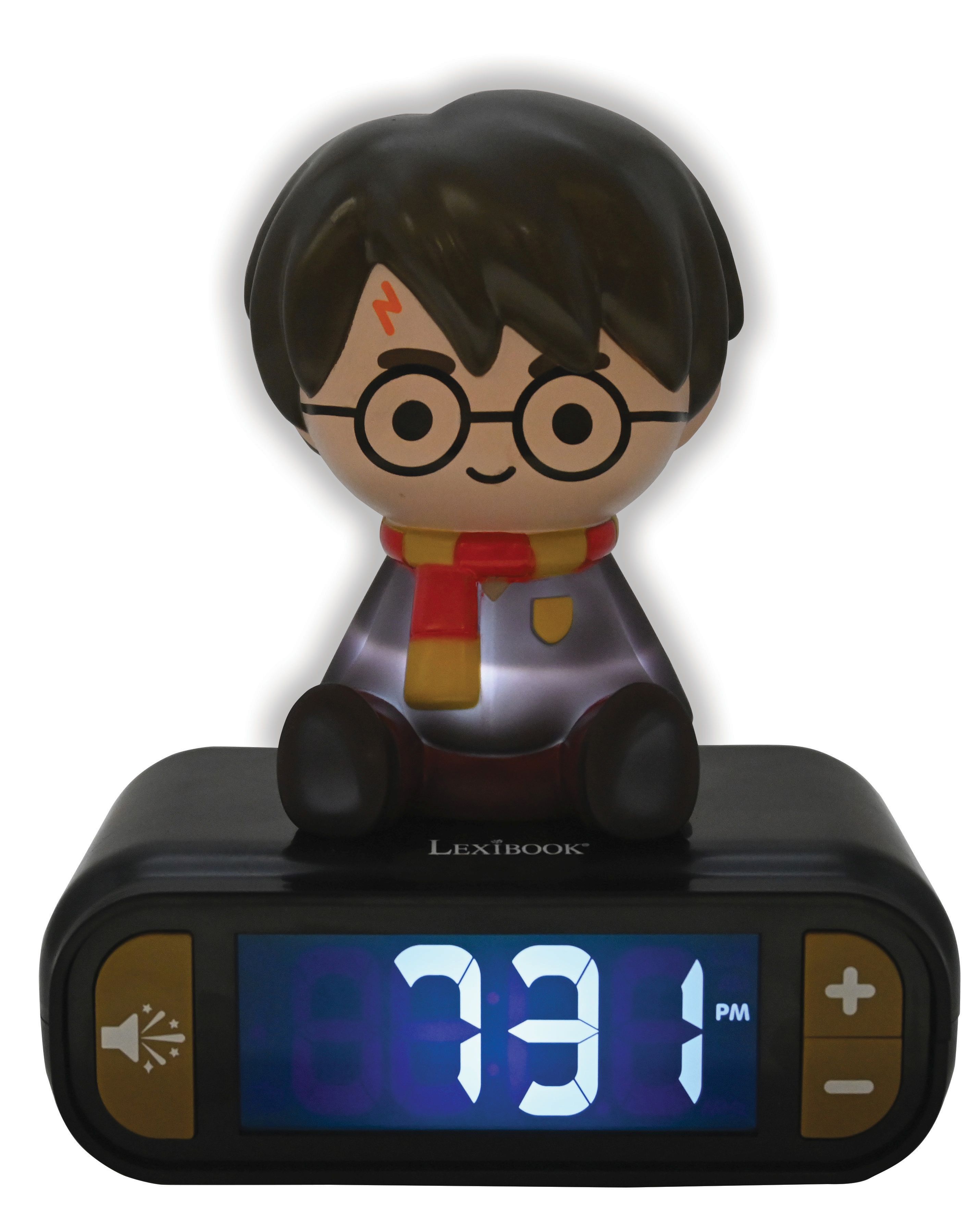 Réveil digital avec veilleuse lumineuse Harry Potter en 3D, LEXIBOOK