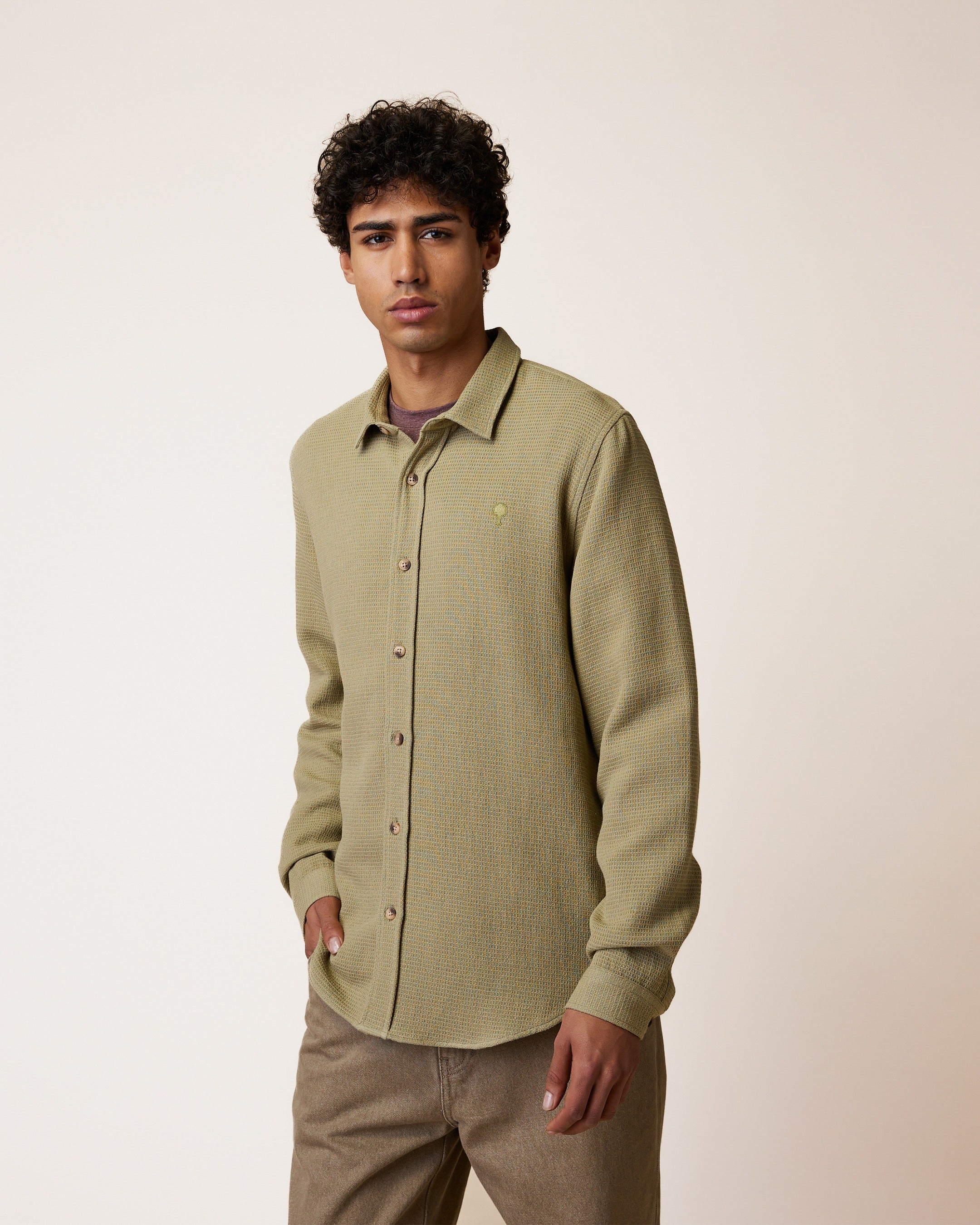 Chemise effet nid d'abeille, FAGUO