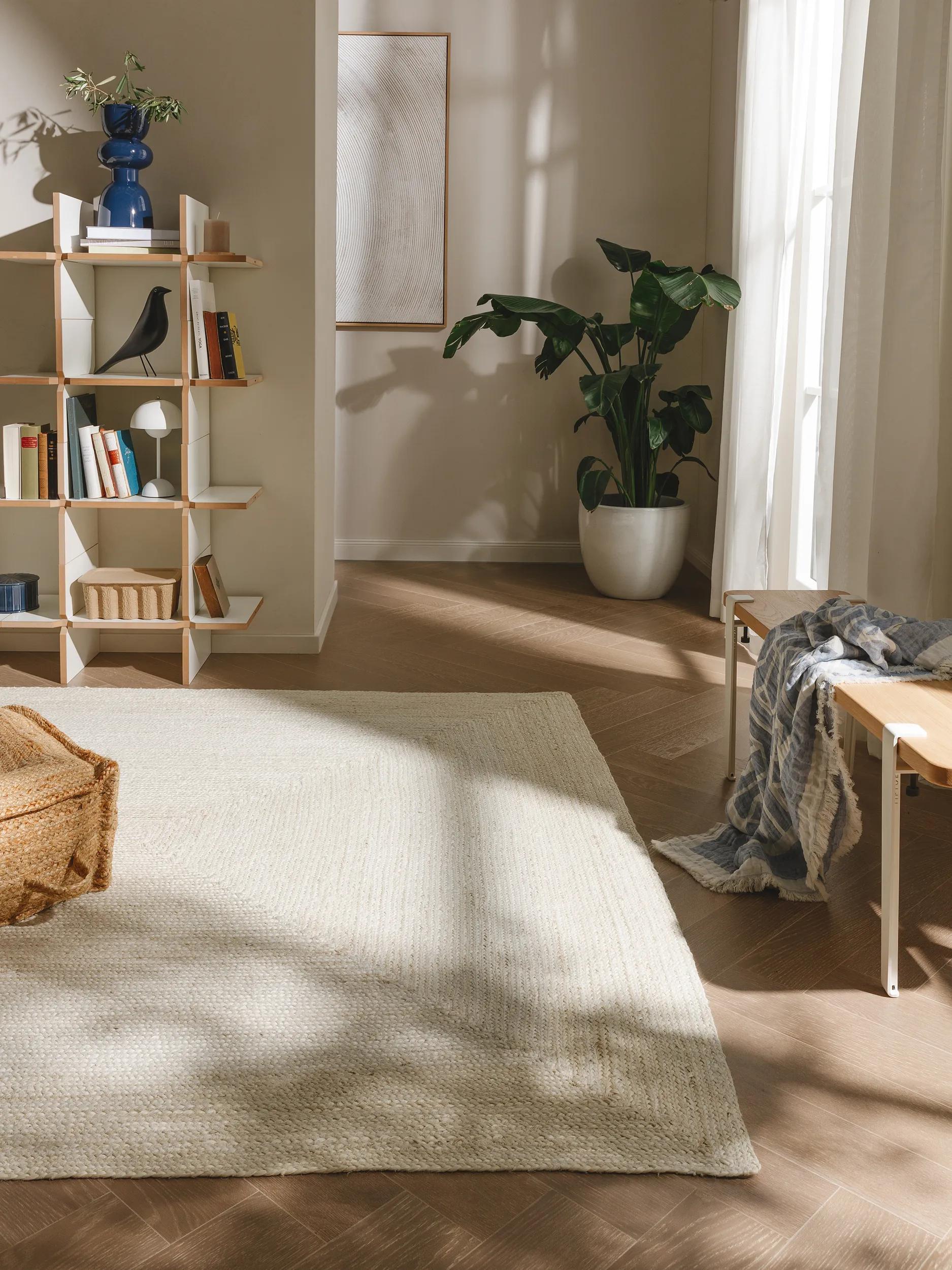 Tapis de jute tissé main JUTTA, BENUTA