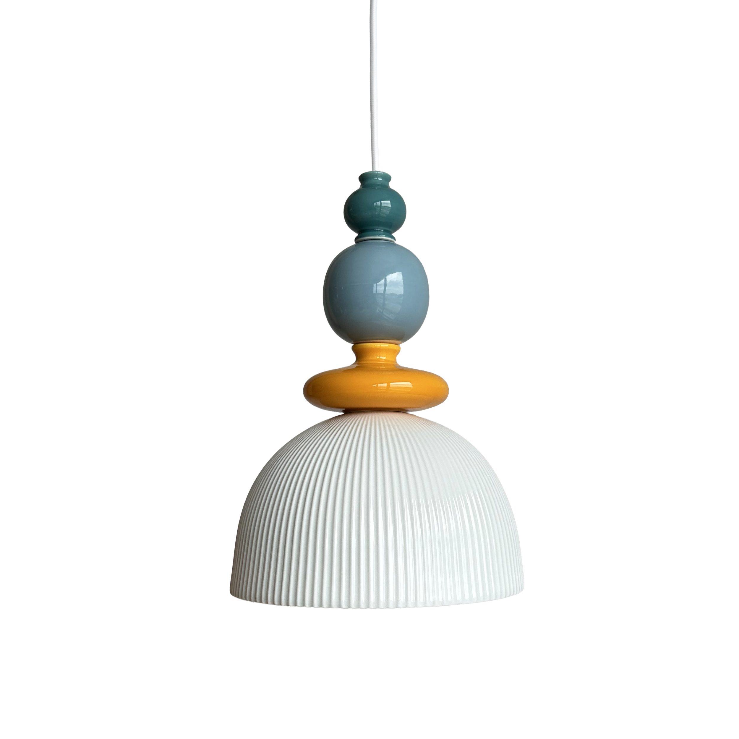 Suspension en céramique D24,2 cm - PILI, MAISON PAVANE