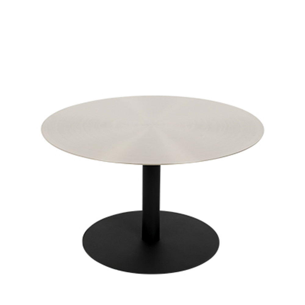 Table basse ronde en métal brossé  - SNOW, ZUIVER